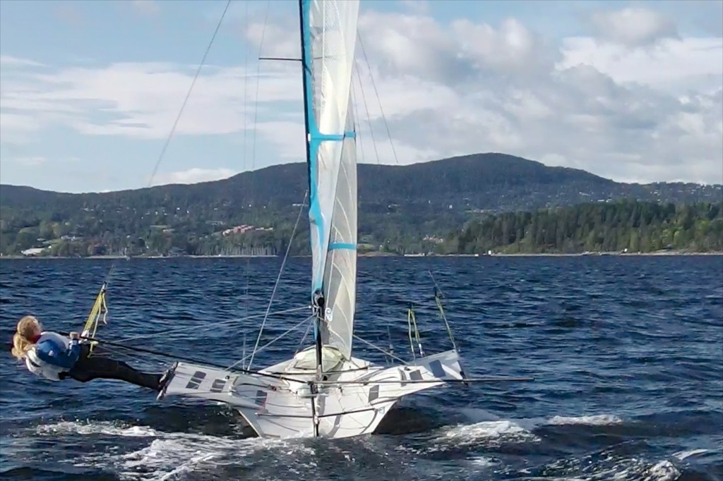 49er FX sailing in Denmark - 21 countries now sail the class just six months after launch © Mackay Boats http://www.mackayboats.com